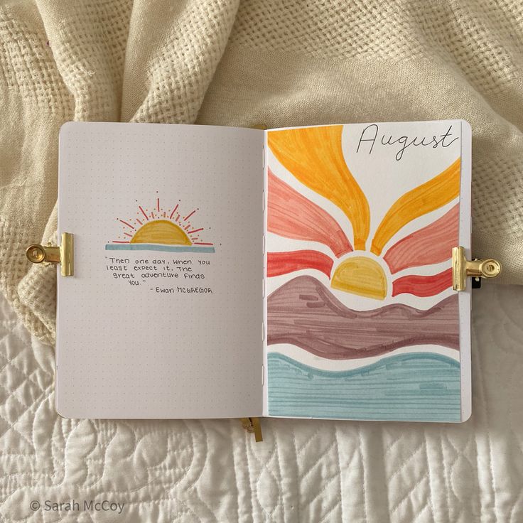 summer aesthetic bujo bullet journal ideas page