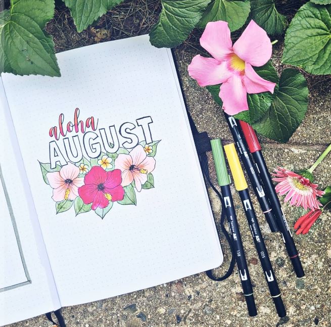 summer aesthetic bujo bullet journal ideas page