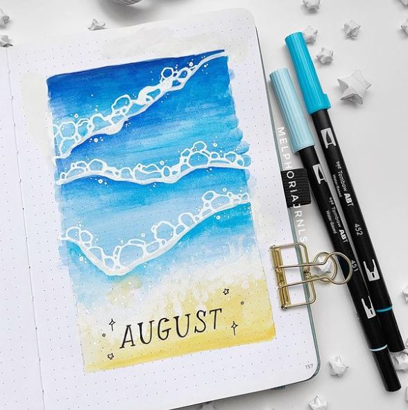 summer aesthetic bujo bullet journal ideas page bujo spreads ideas