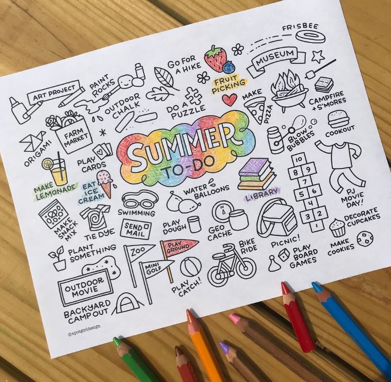 summer bucket list bujo bullet journal ideas page for summer