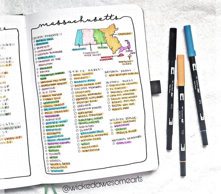 summer bucket list  bujo bullet journal ideas page for summer