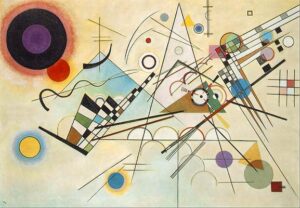 Wassily Kandinsky used color to evoke emotions or feelings, like in this painting "Composition VIII."