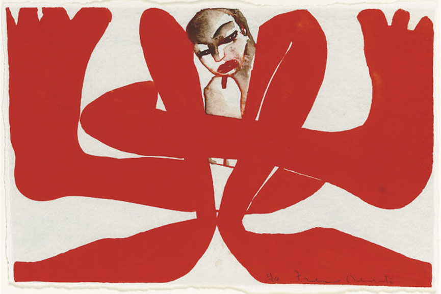 This painting by Francesco Clemente shows the energy and emotion seen in many expressionist paintings, paired with the color red to represent aries. Which zodiac is the most artistic? 