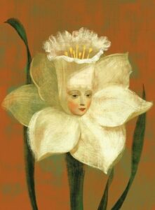 flower art girl