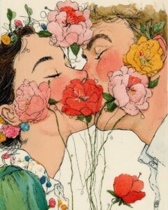 can art actually make the world a better place? flower kiss drawing ideas