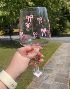 DIY girls craft night paint wine glasses