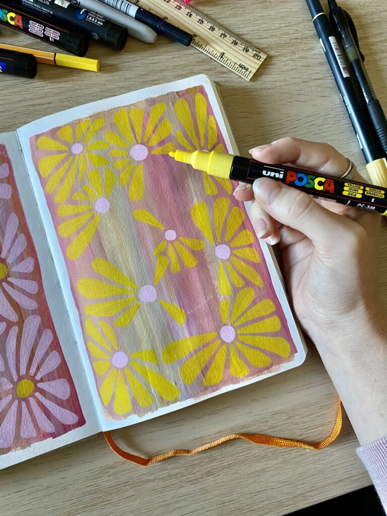 Yellow & Pink Flowers by Brianna Eisman