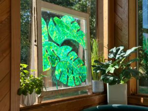 diy girls night craft night faux stained glass painting 