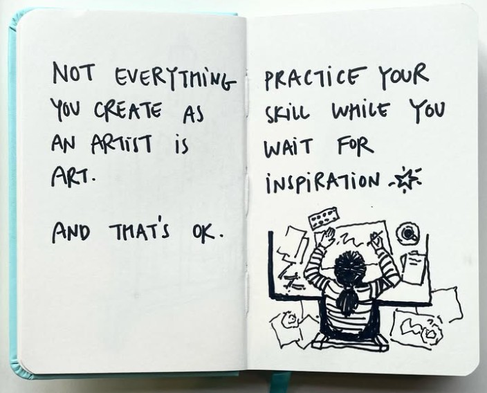 make art fun again practice your skill white you wait for inspiration 