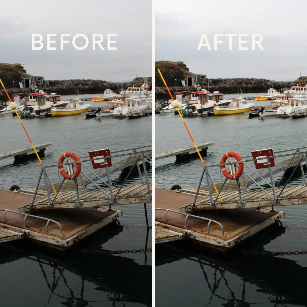 Before and after vacation photos editing by Brianna Eisman