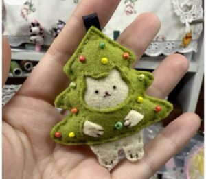 cat tree felt ornament date night christmas crafts perspective in art