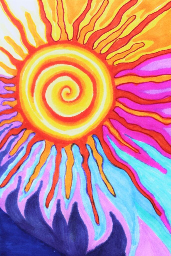 _Crazy Sun_ by Brianna Eisman ArtsyDrawings_com