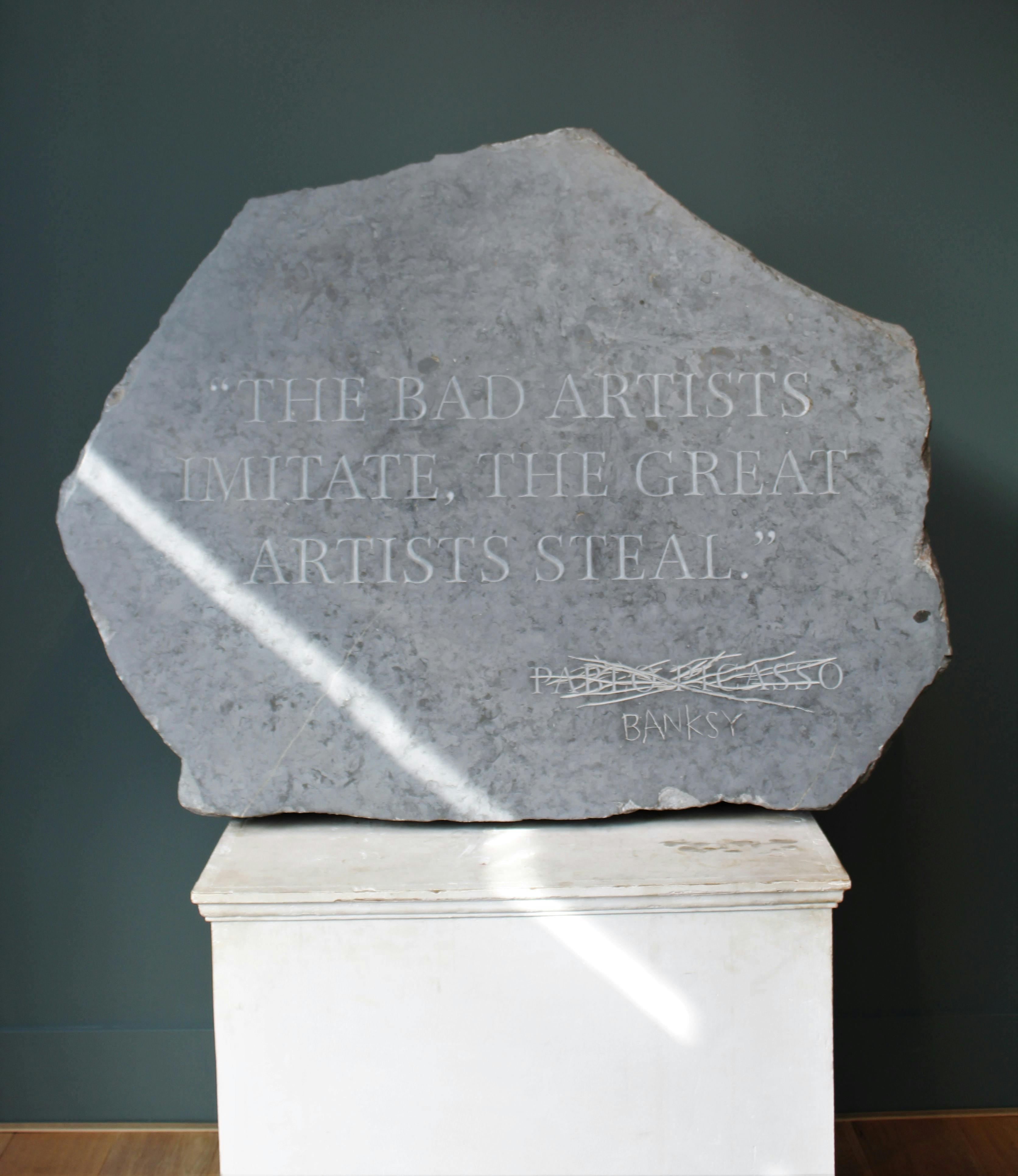 banksy quote artist in moco museum in rijksmuseum