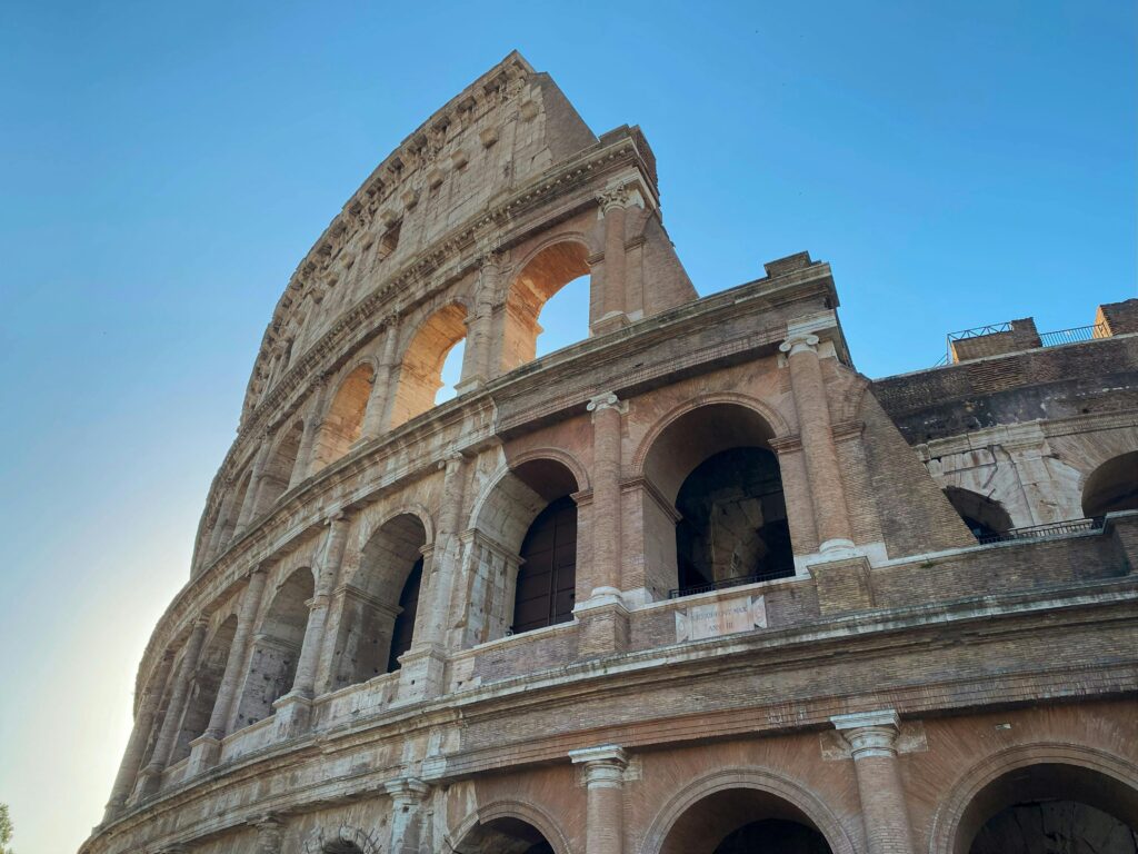 The Colosseum at Sunrise in Rome, Italy