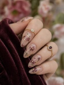 wildflower floral nail designs for summer