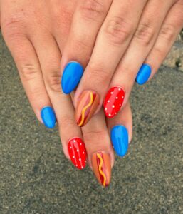 nail designs for summer 2026 cute nail inspiration hot dog nails