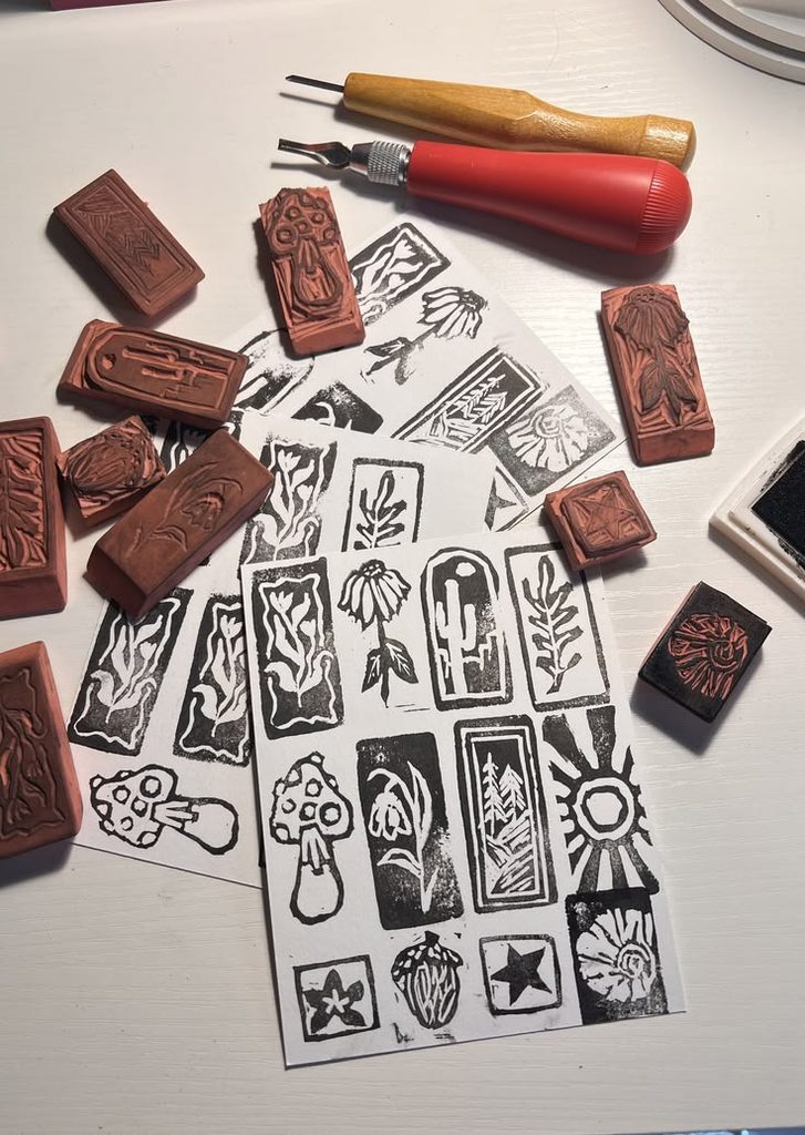 lino erasers crafts for adults