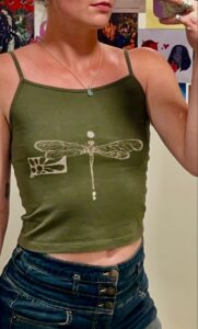 emma goldsmith bleach painted top