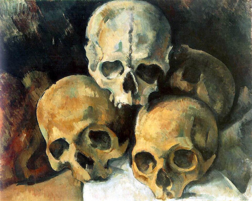 Pyramid of Skulls (1898-1900) by Paul Cézanne